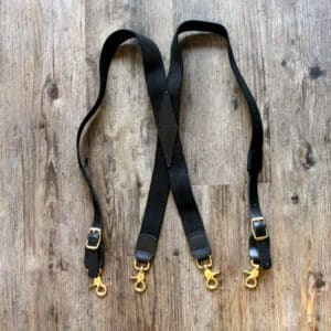 x-back black suspenders snap